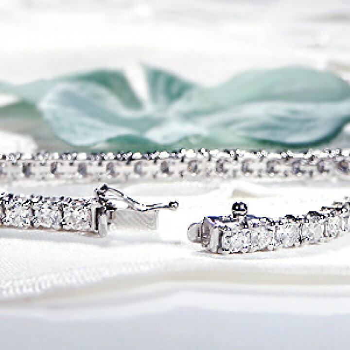 楽天市場】Pt850【5.0ct】豪華 ダイヤモンド テニスブレスレット【送料  