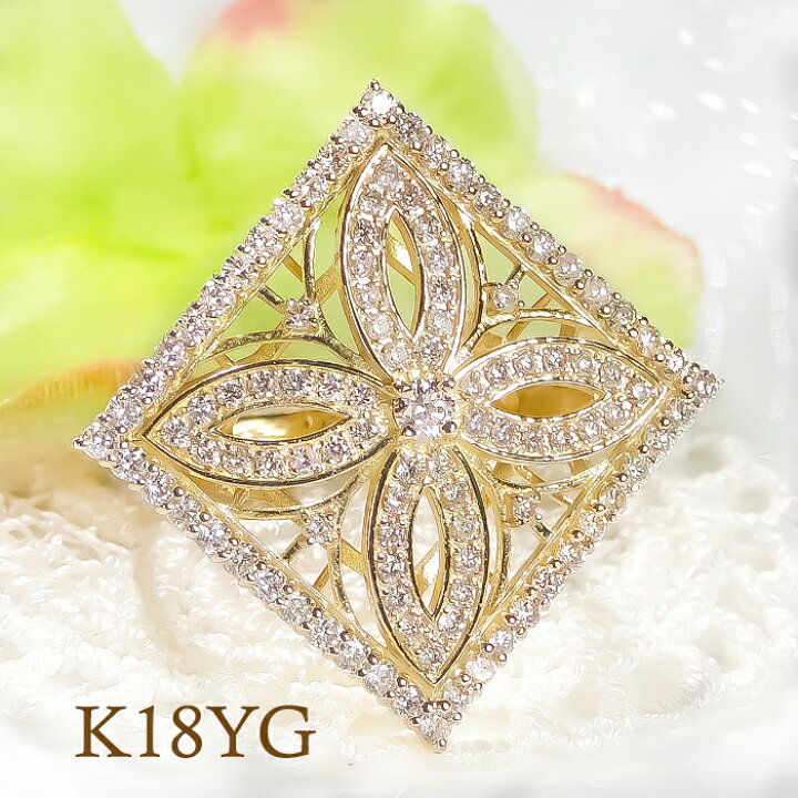 楽天市場】K18YG【1.10ct】ダイヤモンド リング人気 ダイヤ  