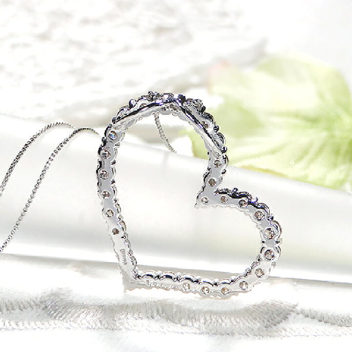 楽天市場】K18YG【1.00ct】ダイヤモンド ハートネックレス【送料無料 
