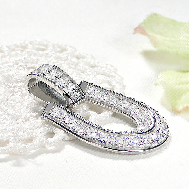 楽天市場】Pt950【1.00ct】ダイヤモンド ホースシュー ペンダント 