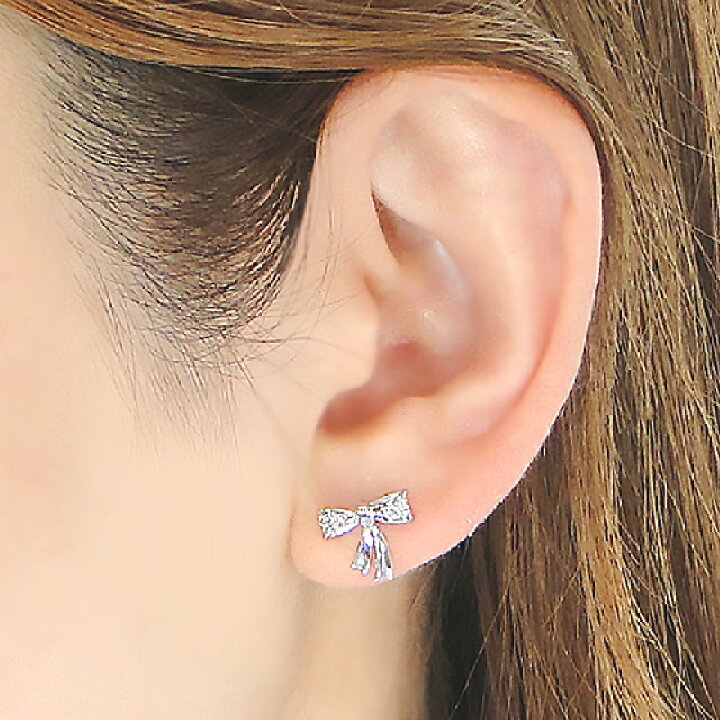 楽天市場】K18YG/K18WG【0.06ct】ダイヤモンド ピアス【送料無料 