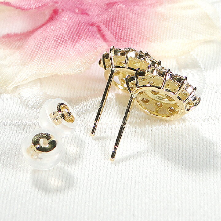 楽天市場】K18YG【1.00ct】ダイヤモンド フラワーモチーフ ピアス  