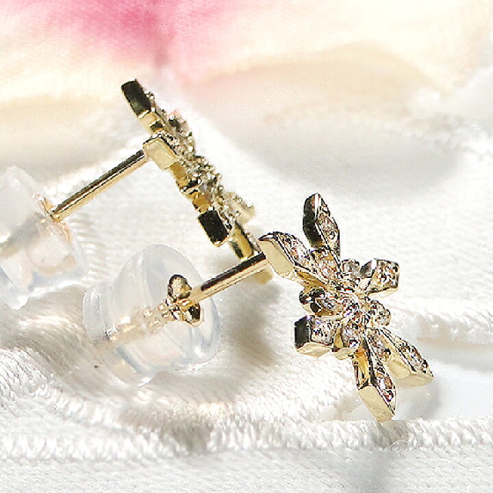 楽天市場】K18YG/WG【0.22ct】ダイヤモンド ピアス【送料無料】代引  