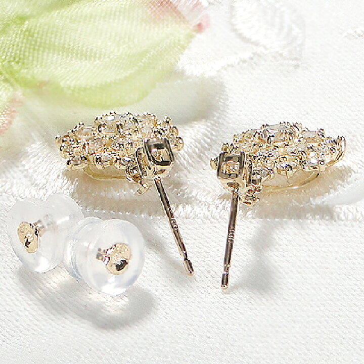 楽天市場】K18YG【1.00ct】ダイヤモンド フラワーモチーフ ピアス  
