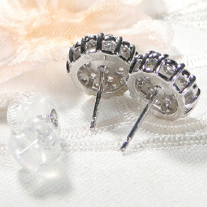 楽天市場】K18YG/K18WG【1.0ct】ダイヤモンド ピアス【送料無料】代引  