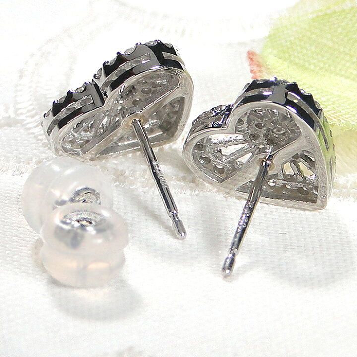 楽天市場】Pt900【0.50ct】ハートモチーフ ダイヤモンド スタッド 