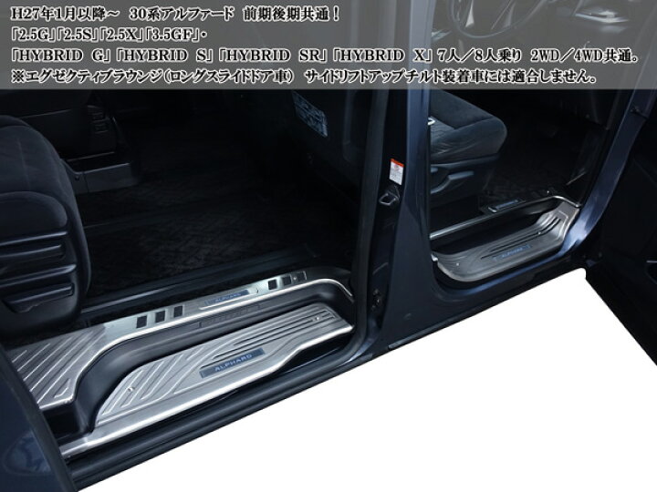 楽天市場】アルファード30系 前期後期共通 ステンレス製 ドア  