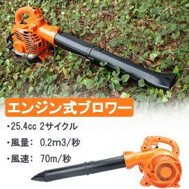 小型 軽量 エンジン式 ブロワー ブロアー 2サイクル 強力 排気量25.4cc ハンディタイプ 雪解け 雪飛ばし 雪かき 吹き飛ばし 送風機 庭園 落ち葉 掃除 道路 掃除機 クリーナー