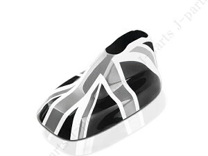 BMW MINI ミニクーパー F54 クラブマン F60 クロスオーバー ルーフアンテナカバー アンテナガーニッシュ 白黒 チェッカー ABS 外装