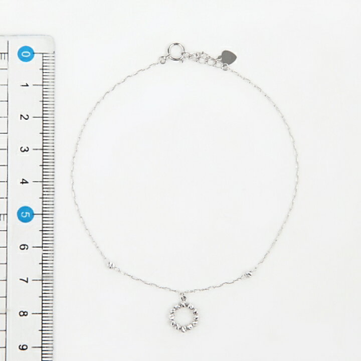 楽天市場】K18WG アンクレット 21cm+3cm アジャスター付き 18金  