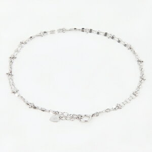 K18WG �A���N���b�g 21cm+3cm �A�W���X�^�[�t�� 18���z���C�g�S�[���h�y���������z�y���b�s���O�����z