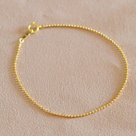 K18 カットボール ブレスレット 18cm 18金ゴールド【送料無料】【ラッピング無料】