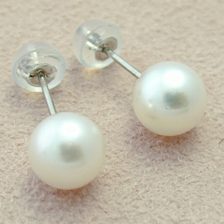 楽天市場】Pt アコヤパール ピアス 7mm プラチナ【送料無料】【あす楽 