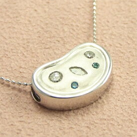 【超特価品】Pt ダイヤ ブルーダイヤ ビーンズ ペンダント ネックレス プラチナ【送料無料】【あす楽対応】【ラッピング無料】