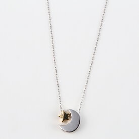 K18WG/K18 月 星ペンダント ネックレス 18金ホワイトゴールド 18金ゴールド【送料無料】【あす楽対応】【ラッピング無料】