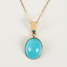 K18 トルコ石 ペンダントネックレス 18金ゴールド【送料無料】【あす楽対応】【ラッピング無料】