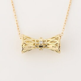 K18 ダイヤ 鼓 ペンダント ネックレス 18金ゴールド【送料無料】【あす楽対応】【ラッピング無料】