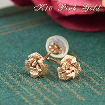 楽天市場】薔薇（金の純度K10）（ピアス｜レディースジュエリー 