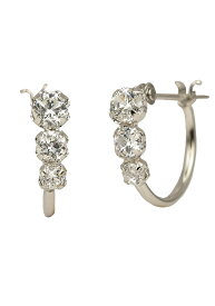 14金 ホワイトゴールド フープピアス キュービックジルコニア 両耳用 14k K14 送料無料 レディース 女性用 誕生日プレゼント 妻 母 金属アレルギー 安心 結婚式 お呼ばれ アクセサリー ジュエリー シンプル 華奢 かわいい 20代 30代 40代 50代 60代 70代 即納