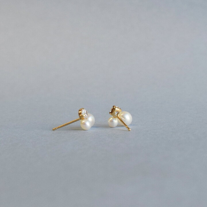 楽天市場】パール ピアス 淡水真珠 18金 18k K18 ゴールド  