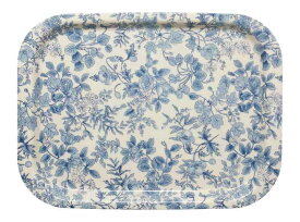 タツクラフト NS トレー L角 42cm レスト ブルー すべり止め付 お盆 おしゃれ プラスチック すべり止め 四角 長方形 洋風 トレイ インテリア ノンスリップトレー 角 フラワー 花柄 ランチョン
