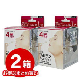 【正規品】（まとめ買いがお得★2箱セット）サボテン　ノーズワックス ホームケアセット（4回分）　鼻毛 脱毛 ブラジリアンワックス 鼻毛抜き ワックス 鼻毛処理 ワックス おまとめ