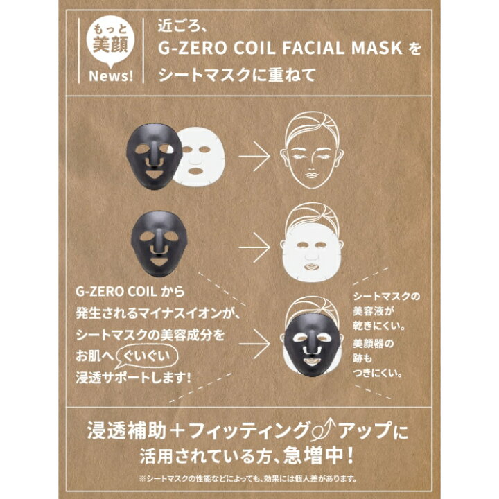 楽天市場】【正規品_G-ZERO COIL】ジーゼロコイル フェイシャルマスク 