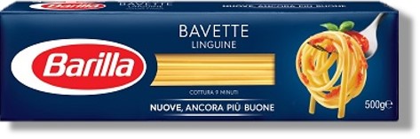 バリラ　バベッティー(リングイネ)　500g<br><br>リングイネとも呼ばれる、イタリア・ジェノヴァを代表するパスタ。ソースの絡みが良いので魚介類のソースともよく合います。<br>