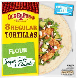 オールドエルパソ　フラワートルティーヤ　326g　袋OLD　ELPASO　世界NO1メキシカンフードブランド　常温で保存ができるプレーンタイプのフラワートルティーヤ。ブリトーやファヒータなどにぴったりです。