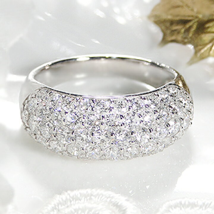 楽天市場】pt900【1.80ct】豪華ダイヤモンド パヴェ リング【送料無料 