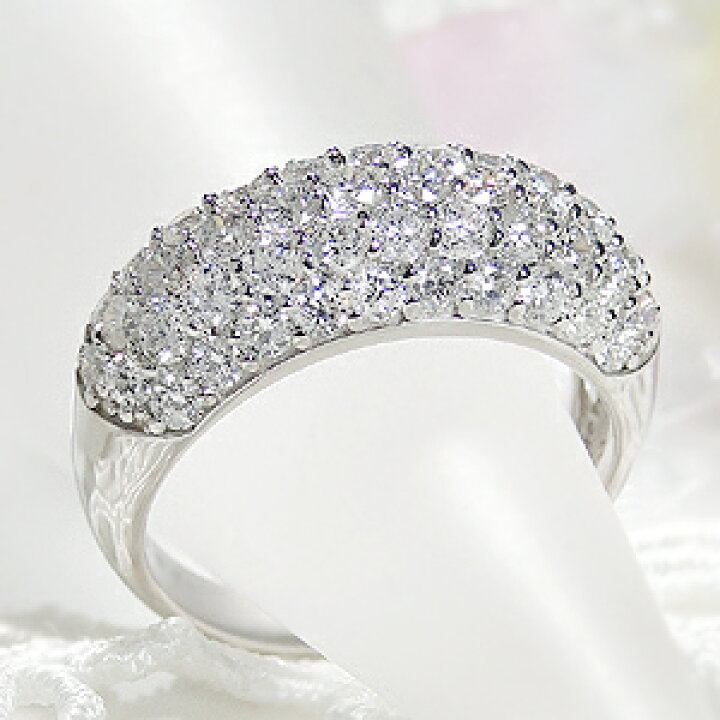 楽天市場】pt900【1.80ct】豪華ダイヤモンド パヴェ リング【送料無料 