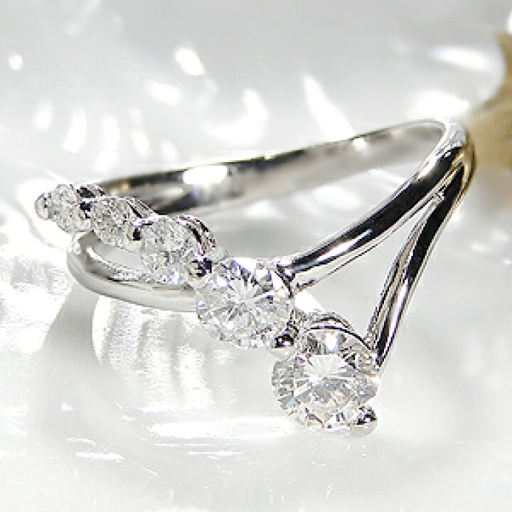 楽天市場】pt900【0.8ct】ダイヤモンド グラデーション リング 【送料 