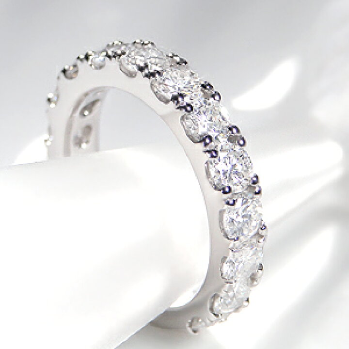 楽天市場】pt900【2.5ct】H＆C ダイヤモンド エタニティ リング指輪 