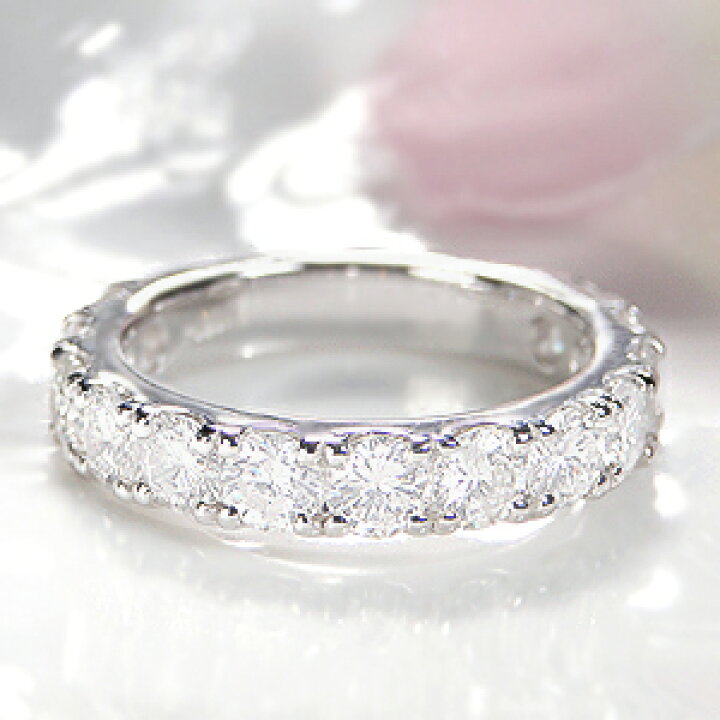 楽天市場】pt900【2.5ct】ダイヤモンド ハーフエタニティ リング指輪  