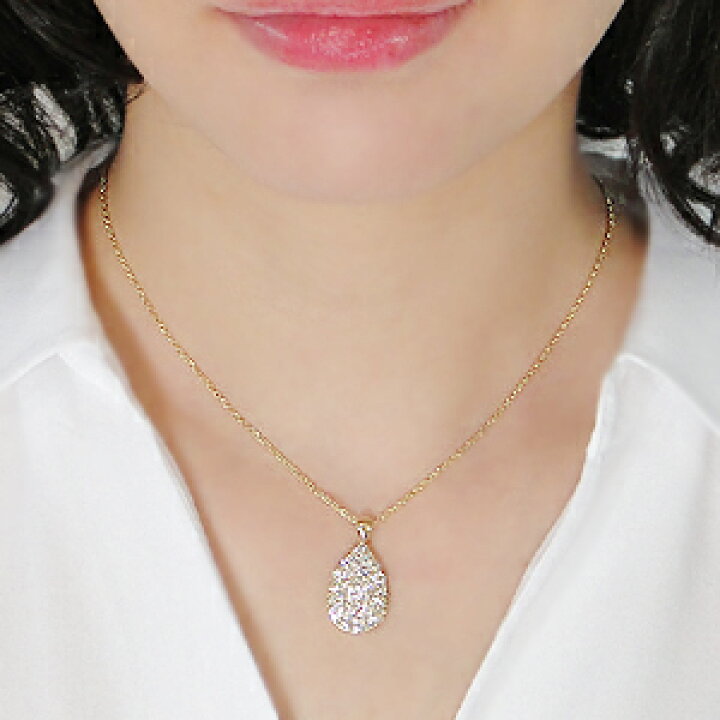 楽天市場】K18YG/PG【1.5ct】ティアドロップモチーフ ダイヤモンド 