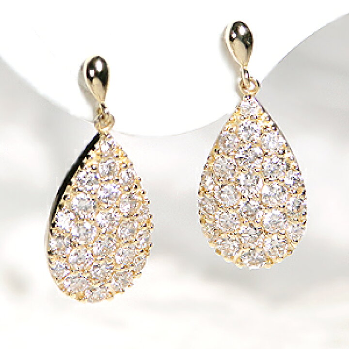 楽天市場】K18YG/PG【1.0ct】ティアドロップモチーフ ダイヤモンド 