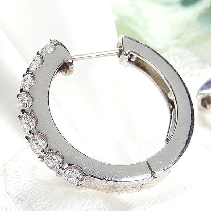 楽天市場】Pt900【1.0ct】【G-SI-GOOD】ダイヤモンド 中折れ フープ 