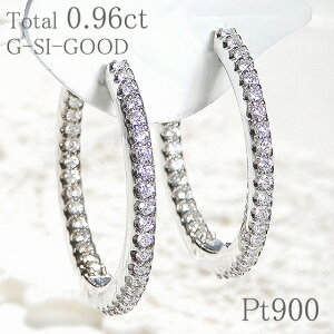 Pt900y0.96ctzyG-SI-GOODz_Ch ܂ t[v sAXS[WX hoop _CA v`isAX v`i900 hsAX _C S[WX 0.96Jbg sAX ^b` 4a v