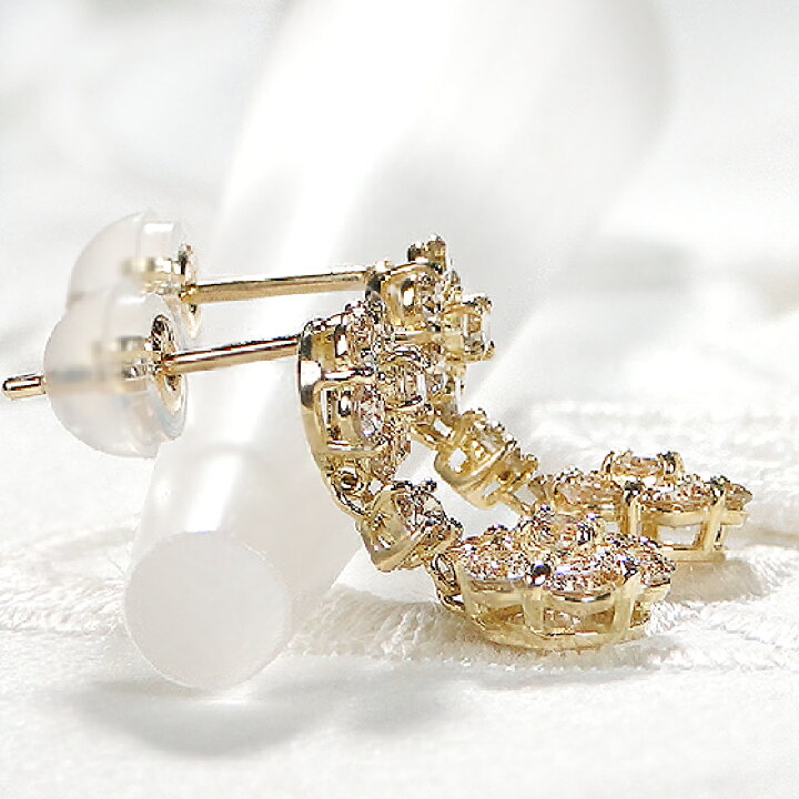 楽天市場】K18YG/WG/PG【1.10ct】ダイヤモンド ピアスジュエリー  
