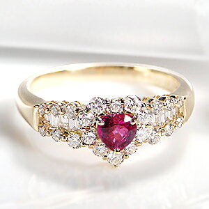 K18YG/PG �n�[�g ���r�[ �����O�W���G���[ �A�N�Z�T���[ ���f�B�[�X �w�� �����O �S�[���h ���r�[�����O �_�C�������h �_�C�� �n�[�g �o�P�b�g �� 7�� �������� ���󖳗� ����萔������ �i��