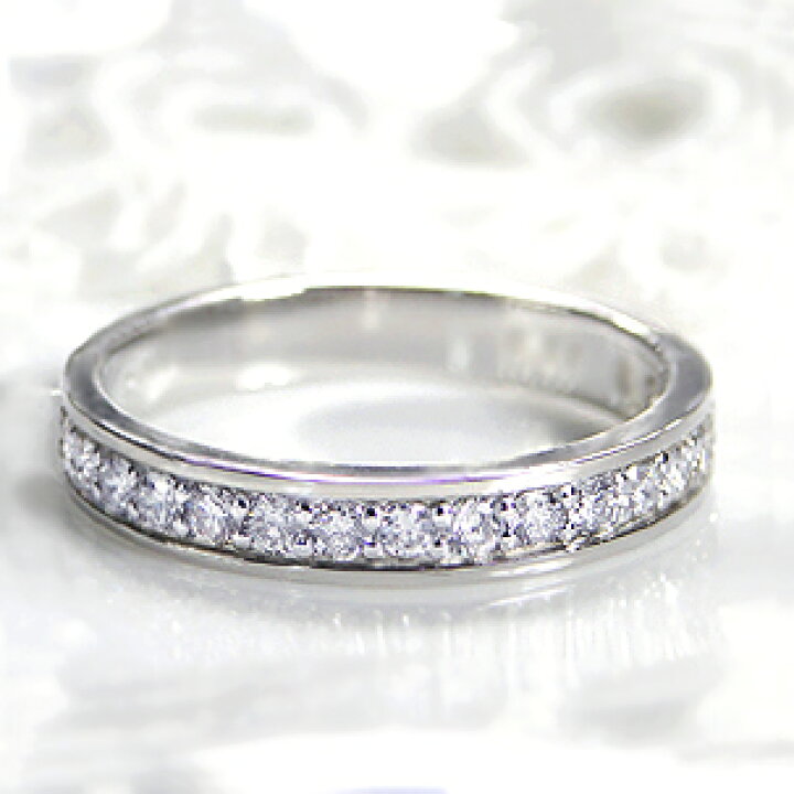 楽天市場】K18WG【0.5ct】ダイヤモンド ハーフエタニティ リング  