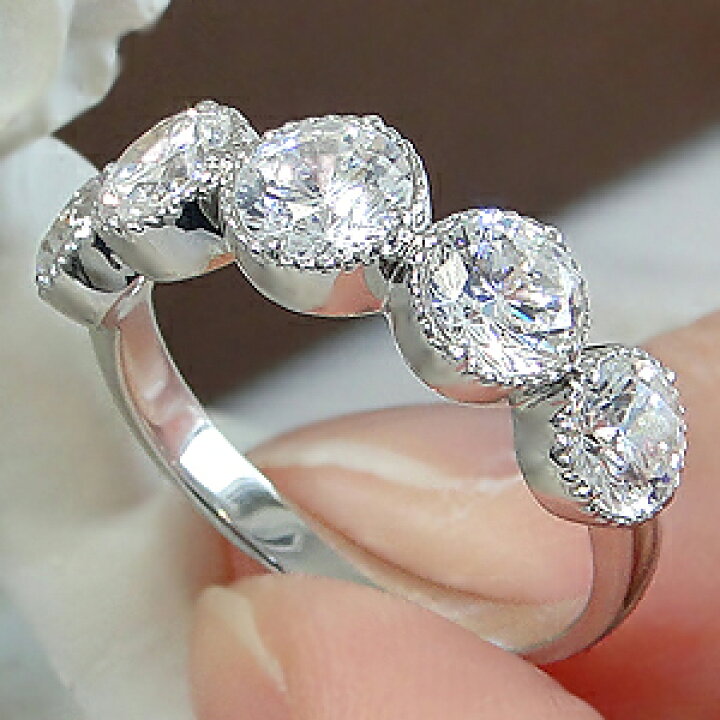 楽天市場】pt900【2.0ct】プラチナ ミル打ち ダイヤモンド エタニティ 