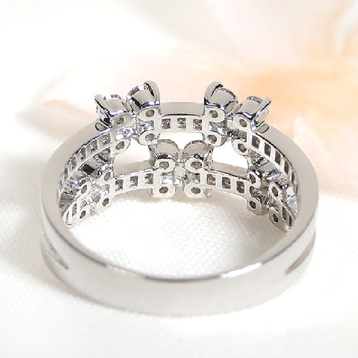 楽天市場】pt900【0.85ctUP】ダイヤモンド フラワー リング【SIクラス  