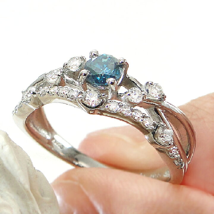 楽天市場】Pt900 ブルーダイヤモンド リング指輪 リング プラチナ  