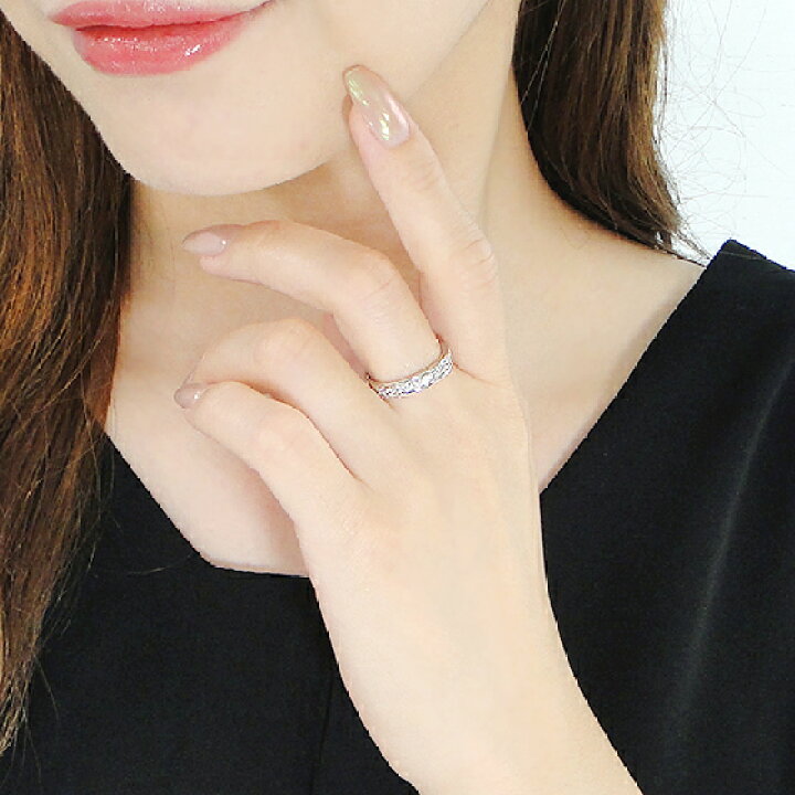 楽天市場】Pt900【0.5ct】ダイヤモンド ハーフエタニティ リング  