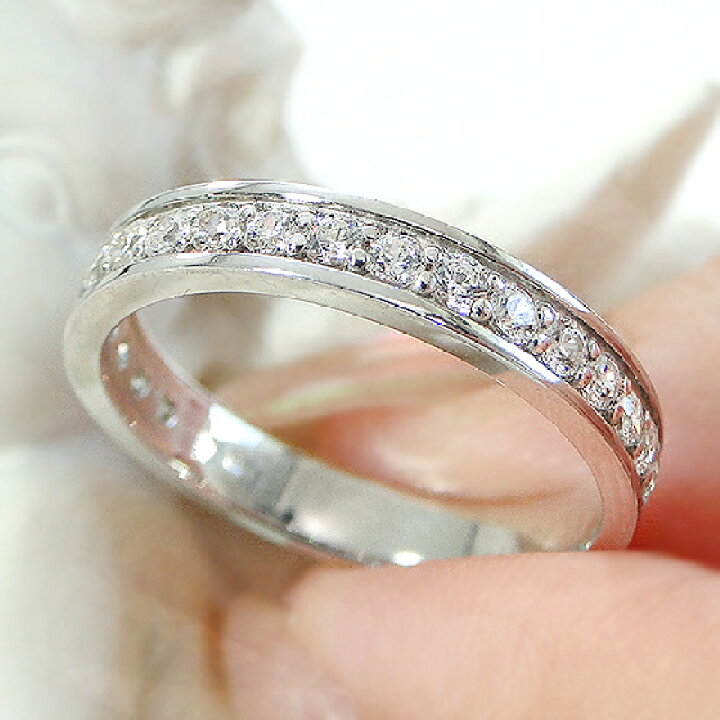 楽天市場】Pt900【0.5ct】ダイヤモンド ハーフエタニティ リング  