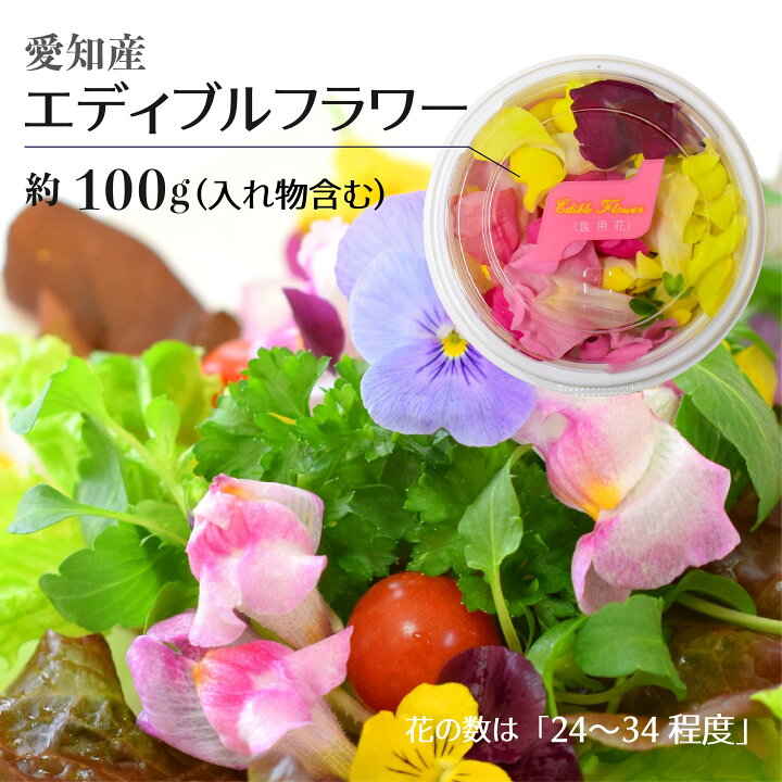 楽天市場 エディブルフラワー 食用花 約100g 入れ物含 24 30程度の食用花 愛知県産 エディブル フラワー 食用 花 お花 野菜 トッピング 付け合わせ 上越フルーツ 上越フルーツ 楽天市場店