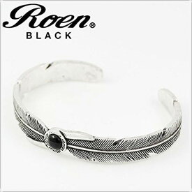 Roen BLACK ロエン ブラック フェザー バングル ブレスレット オニキス ブレス アクセサリー フリーサイズ RO-301