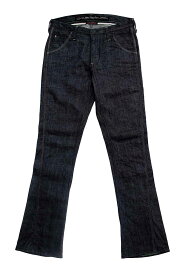 BLUEWAY:ソリッドストレッチデニム・セミブーツカットジーンズ（ワンウォッシュ）:M1882-8100 S-LL ブルーウェイ ジーンズ フレア メンズ デニム 裾上げ 日本製