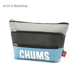 CHUMS `X Tricolor 3 Pocket Pouch Sweat Nylon gR[3|Pbg|[`XEFbgiC CH60-3879